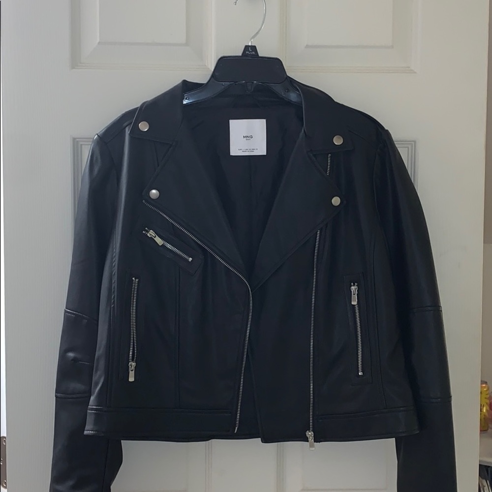 Mango faux leather jacket